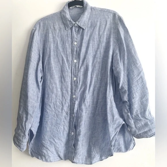 EUC Zara Women’s Oversized Linen Blend Shirt - Size Small - Picture 6 of 7